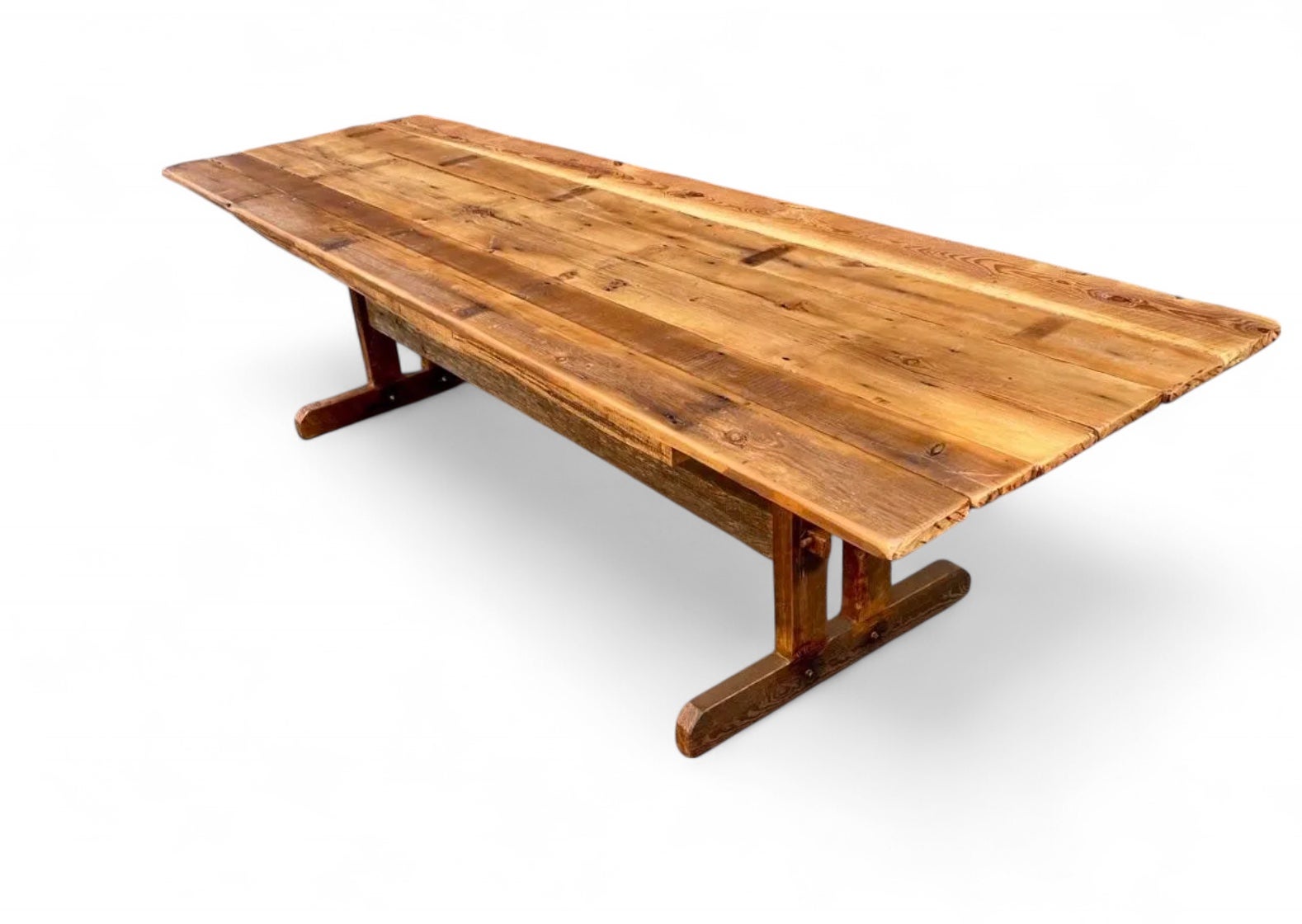 Farmhouse Trestle Table – Reclaimed Barn Wood | A R C H A I C