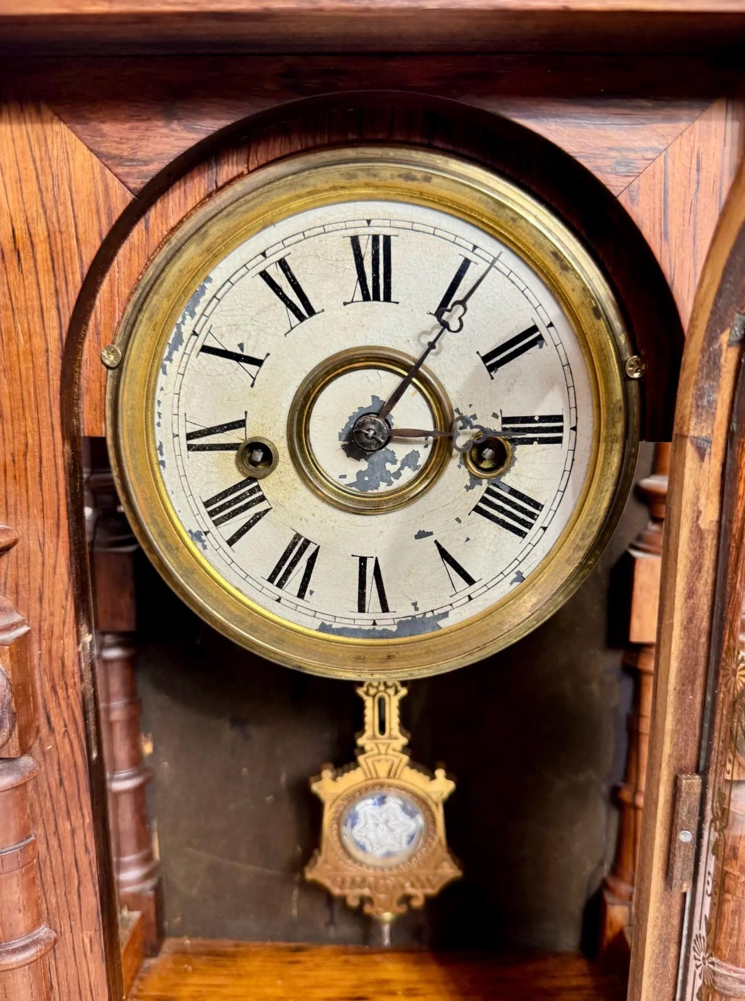 Welch Gerster Rosewood Mantel Clock, 1880s A R C H A I C