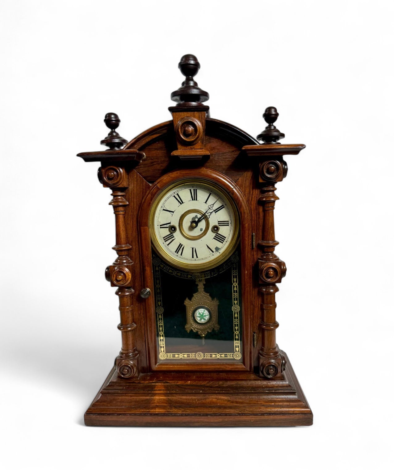 1880s Welch Patti Rosewood Mantel Strike Clock A R C H A I C